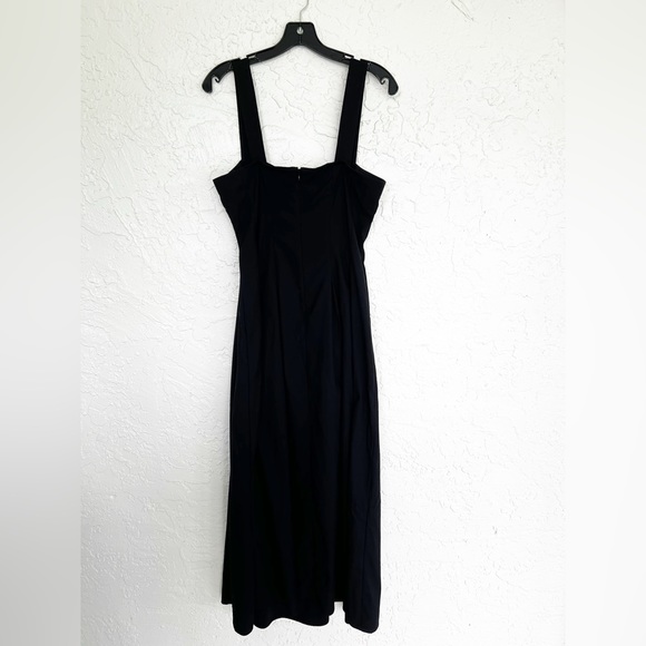 Reformation Black Mika Fit & Flare Midi Dress Womens Size 10 - Picture 9 of 11